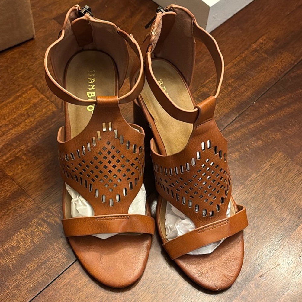 Bamboo Cutout Heels